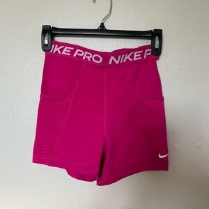 Nike Pro High Waisted Biker Shorts with Pockets Workout Outfit Shorts Small
